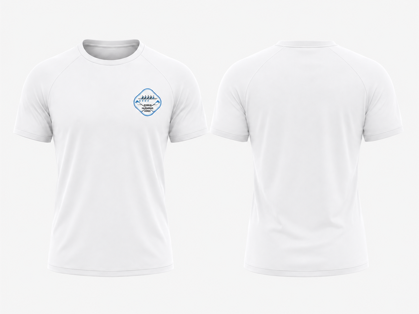 Unisex Beyaz Bisiklet Yaka Kısa Kollu Pamuklu Tshirt