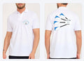 Unisex Beyaz Yakalı Pamuklu Kumaş Ön ve Sırtta Kulüp Logolu Tshirt