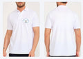 Unisex Beyaz Yakalı Pamuklu Kumaş Önde Kulüp Logolu Tshirt