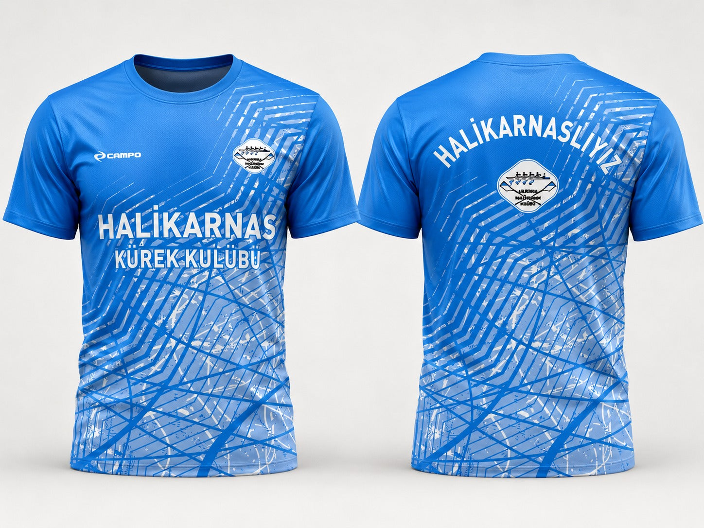 Unisex Mavi Sporcu Tshirt